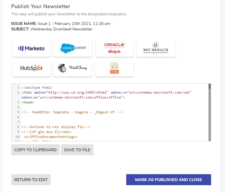 Export Your email As Html